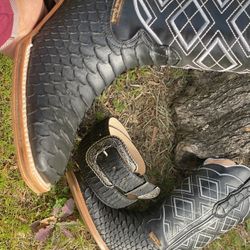 Mens Boots And Belt Set 