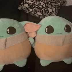 Two Baby Yoda Star Wars Squishmallows Large 