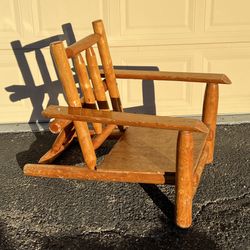 Southwest-styled Rustic Wooden Lounge Chair