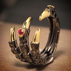 Adjustable Dragon Claw Ring