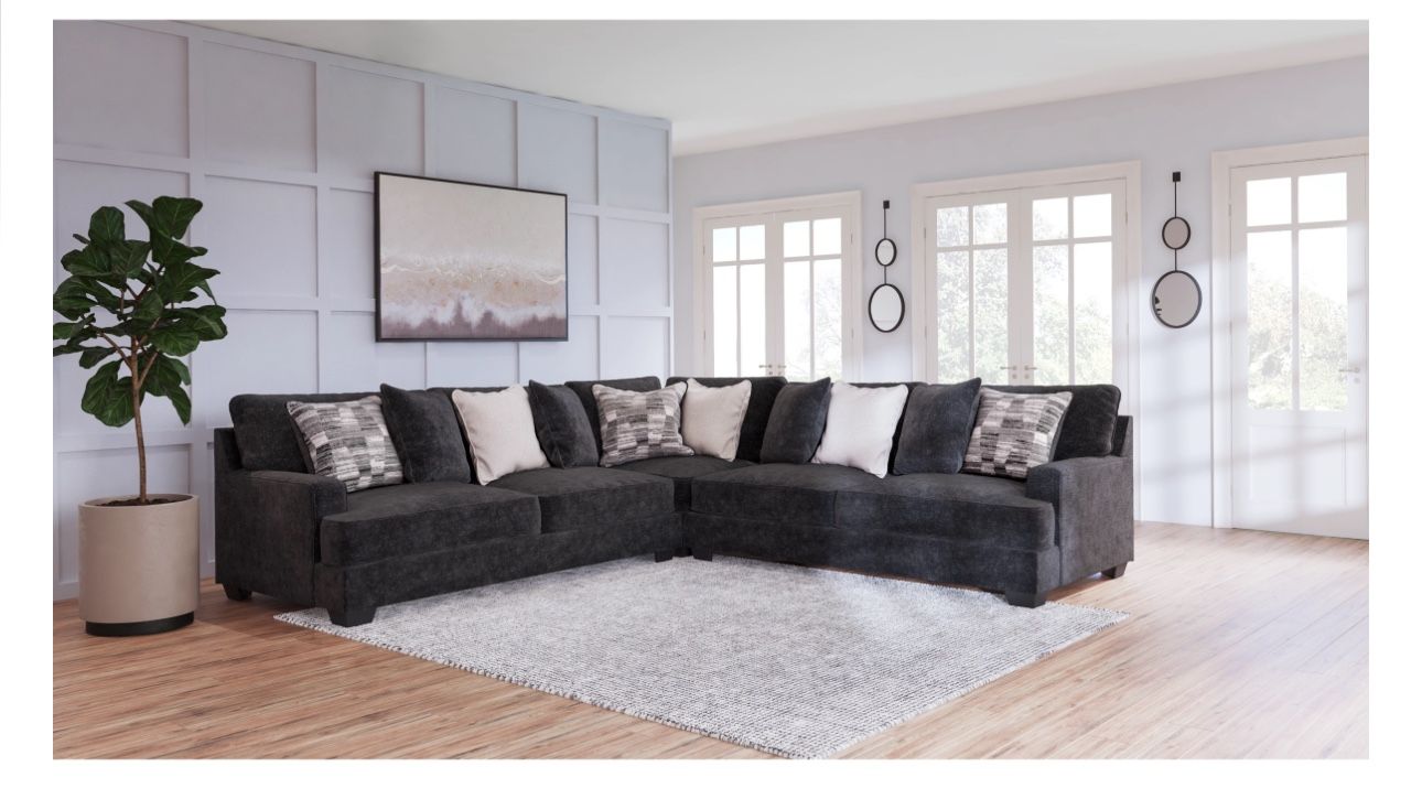 Ashley Furniture charcoal sectional 3 Piece 