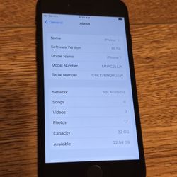 Apple Iphone 7 Black MNAC2LL/A 32gb Black Cell Phone A1660 Good!