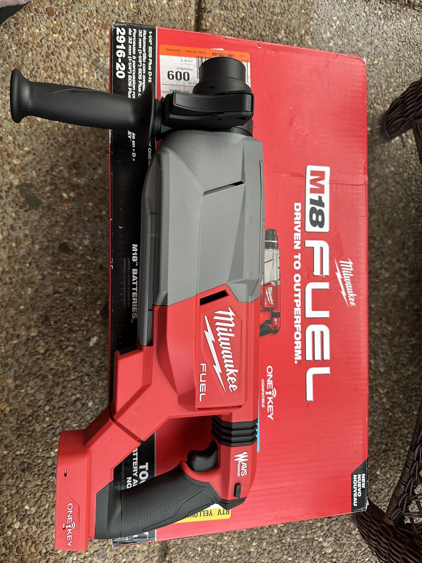 Milwaukee M18 FUEL ONE-KEY 18V Lithium-Ion Brushless Cordless 1-1/4 in. SDS-Plus D-Handle Rotary Hammer (Tool-Only)
