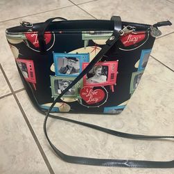 I Love Lucy Tote Bag with Crossbody Strap