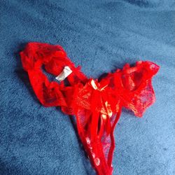 Lacey Thongs With Pearls