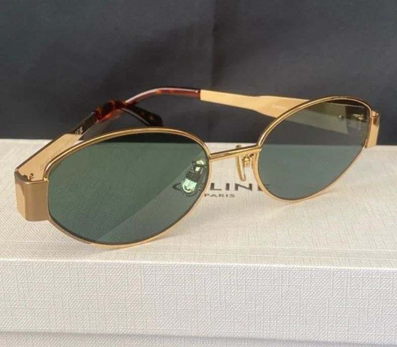 Celine 💓💓Gold and Green Sunglasses
