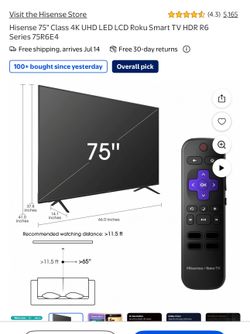 75 inch Roku Tv