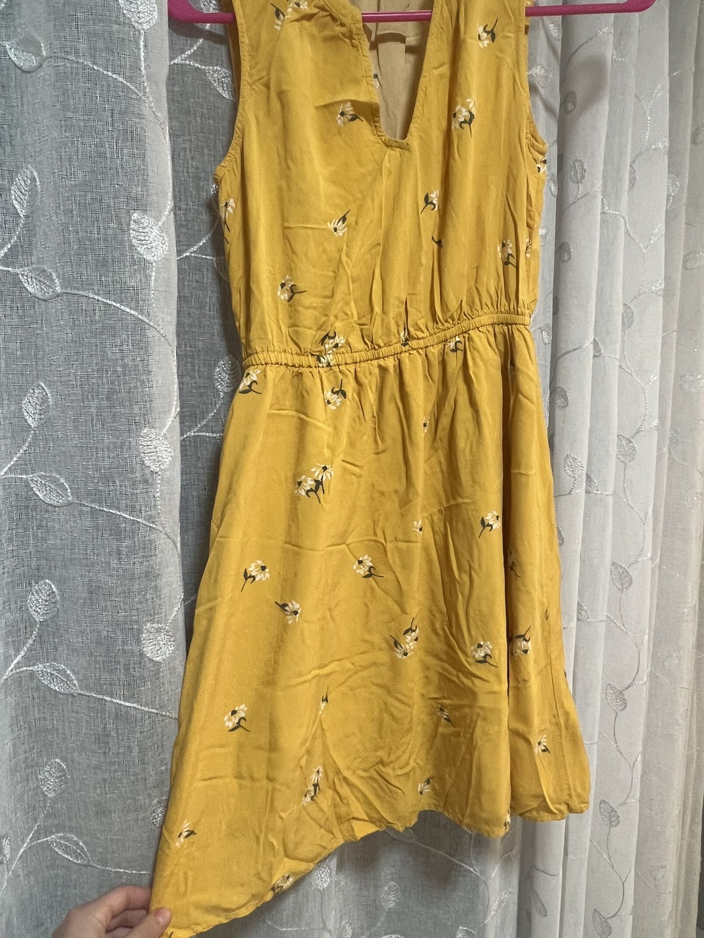 Short Yellow Sunflower Dress