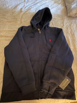 New U.S. Polo Assn. Navy Zip-Up Hoodie