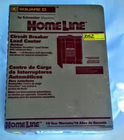 New Square D 06127 Circuit Breaker load center in box