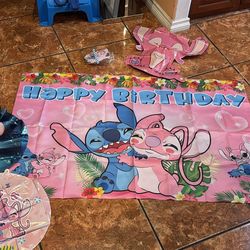 Happy Birthday Stitch Banner Set