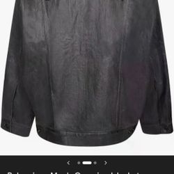 men's Grey Balenciaga oversized denim jacket