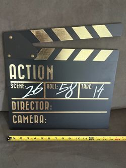 Movie Clapboard Wall Sign 15 X 15 Inches