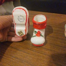 Antique Ceramic Booties MADE IN JAPAN BY HOLT-HOWARD IN 1964