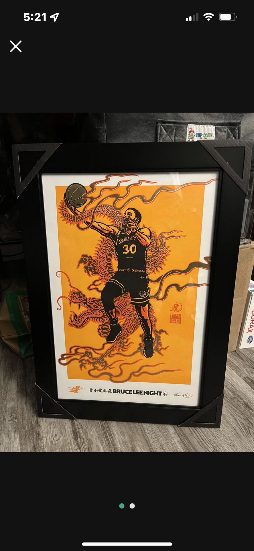 Golden State Warriors Bruce Lee Night Steph Curry Poster