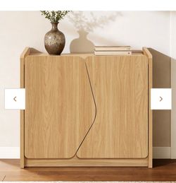 Modern Accent Cabinet with Adjustable Shelf, 2 Door Sideboard Buffet Caibnet, 35'' W