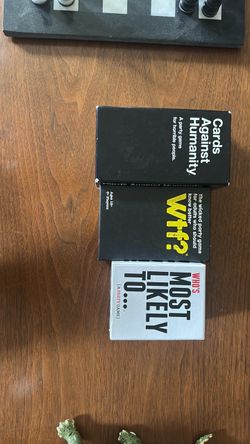 Cards against humanity, WTF & Who’s most likely to Card Games