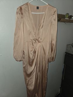 Beige Silk Dress