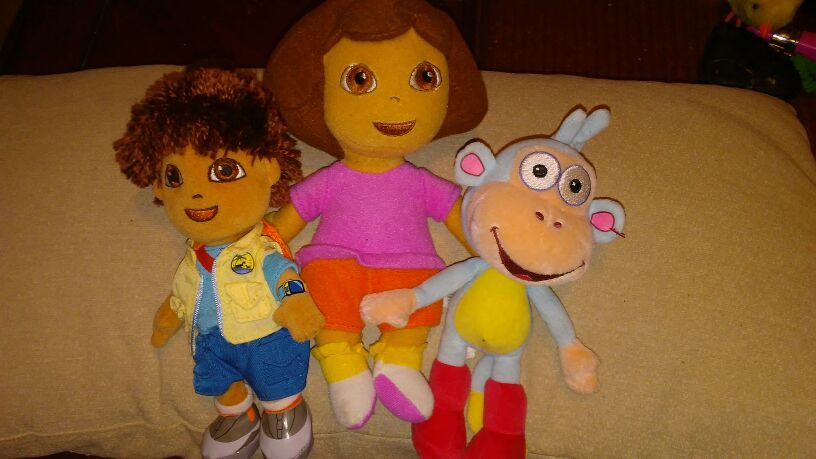Dora, Diego & Boots plush set