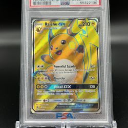 2017 Pokemon Sun and Moon Full Art Raichu GX Gem Mint PSA 10
