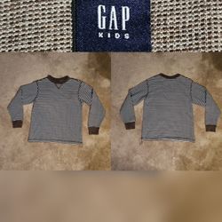 Gap Kids Blue & Brown Long Sleeve Shirt Sz 8