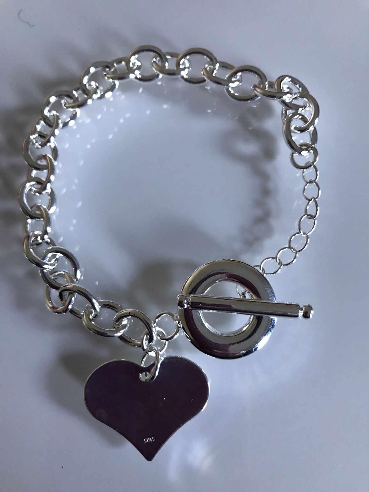 Sterling Silver Heart Bracelet 