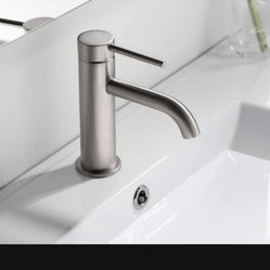 Single-Hole Single-handle Bathroom Faucet Nickel F35 $30