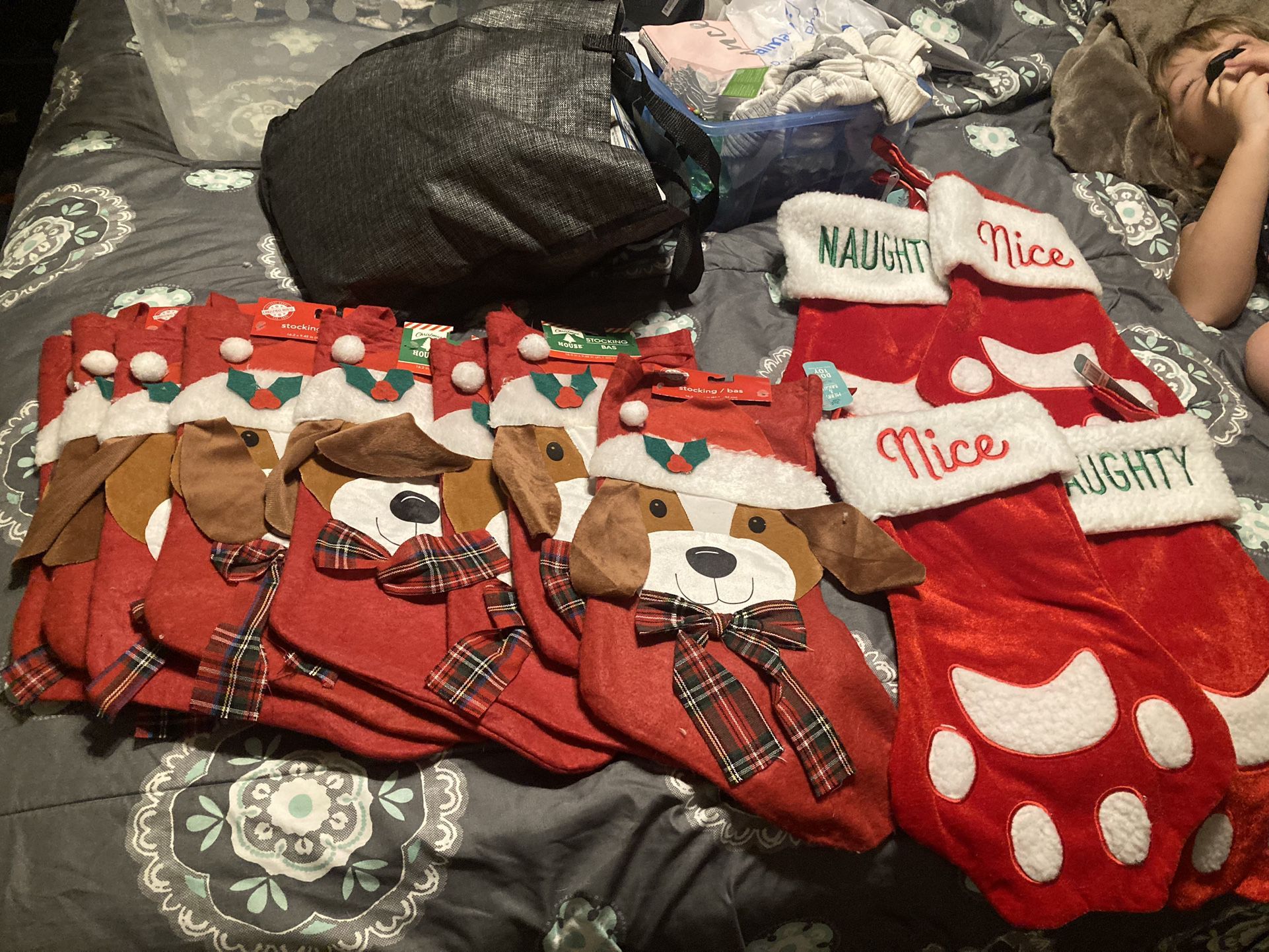NEW 12 Doggie Christmas Stockings