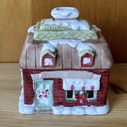 Baked Goods Shop 3.75”x3”x4” Multicolor Ceramic Taiwan Christmas Candle Holder 