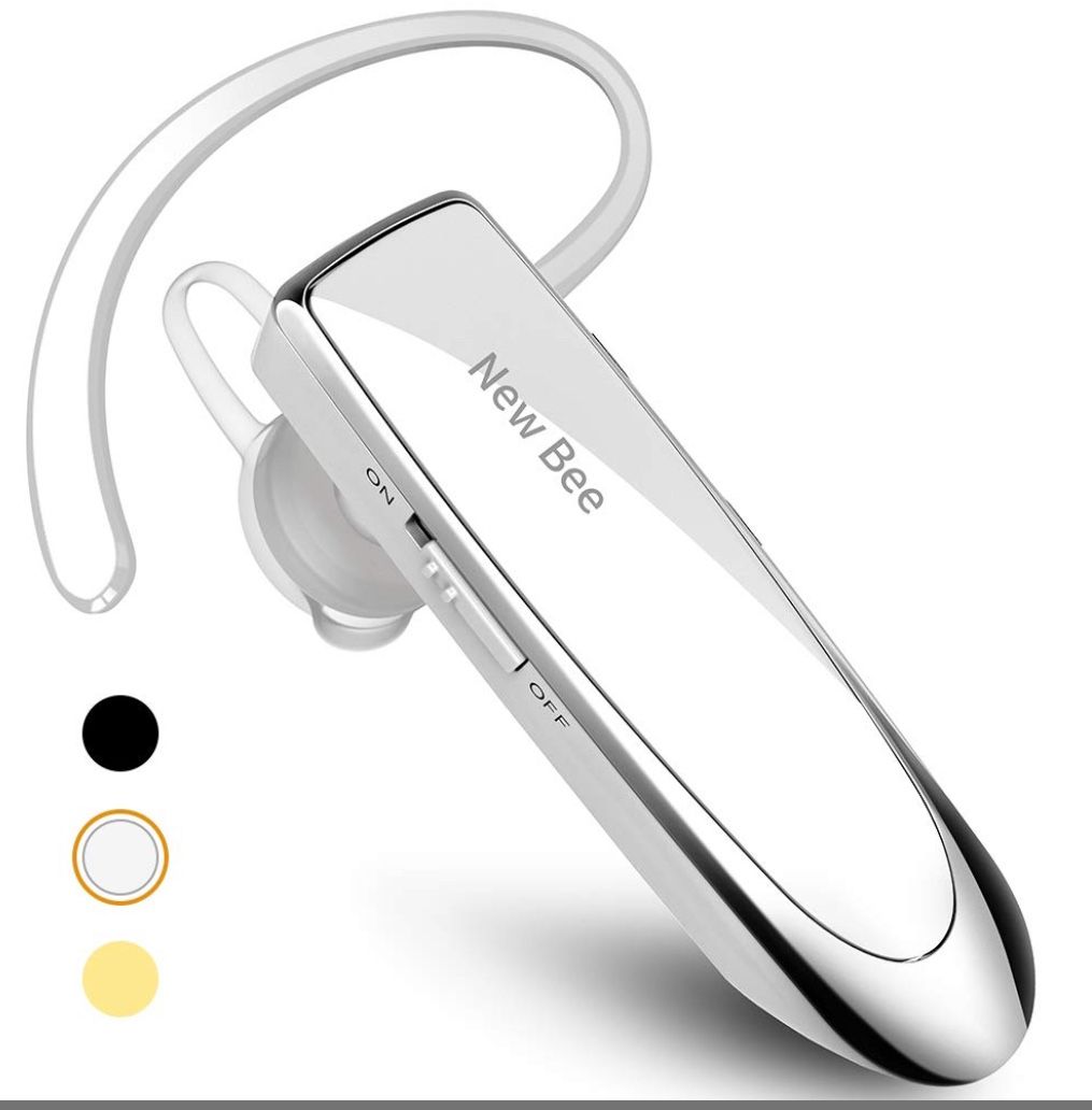 New Bee Bluetooth Earpiece V5.0 Wireless Handsfree Headset With Microphone 24 Hrs Driving Headset 60 Days Standby Time For IPhone Android Samsung Lapt