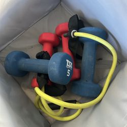 Sets Of Dumbbells And Resistance Band 