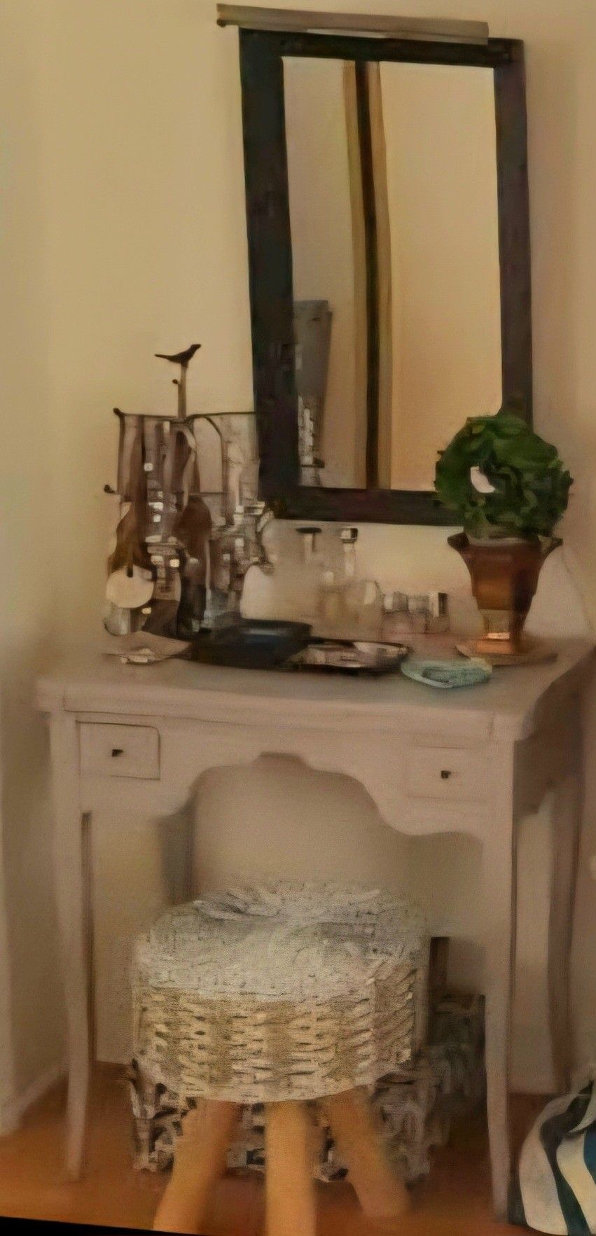 Vintage Card Folding Table/Princess Vanity/ Side Table/Card Table