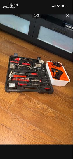 Earlman tool box and electrical drill machine with all size Alen keys,screws and working batteries