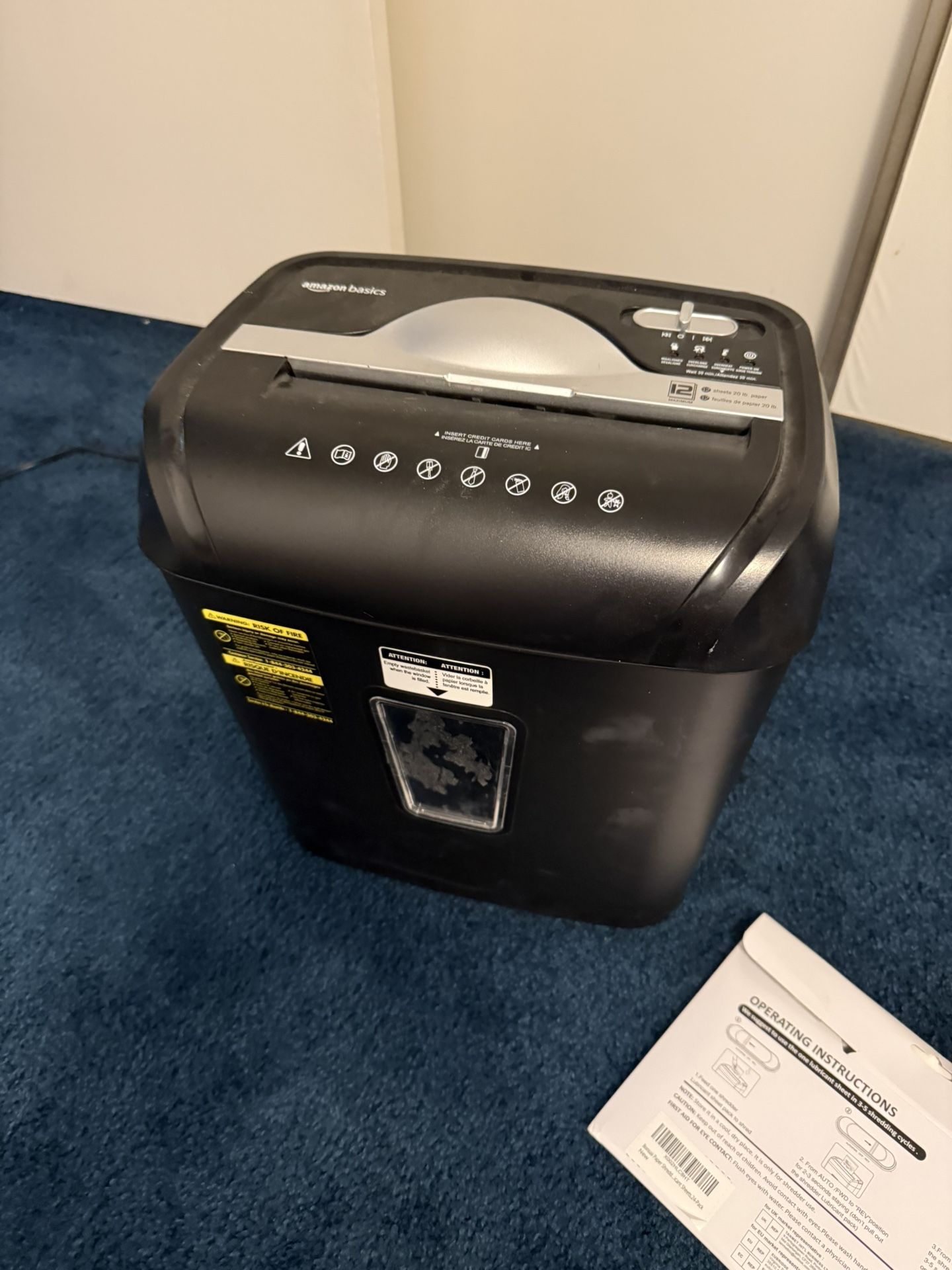 Shredder - Amazon Basics 12 Sheet Cross Cut