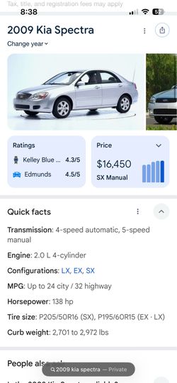 2009 Kia spectra