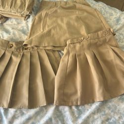 Khaki Uniform Skirts Size 6 
