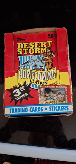 1991 Topps Desert Storm "Homecoming Edition" 3rd Series trading card box + 16 packs