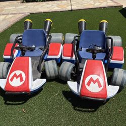 Kids Electric Mario Carts (only 1 works) - Selling Both Together!  