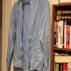 New Alex Vanadium Blue Dress Shirt 2xl