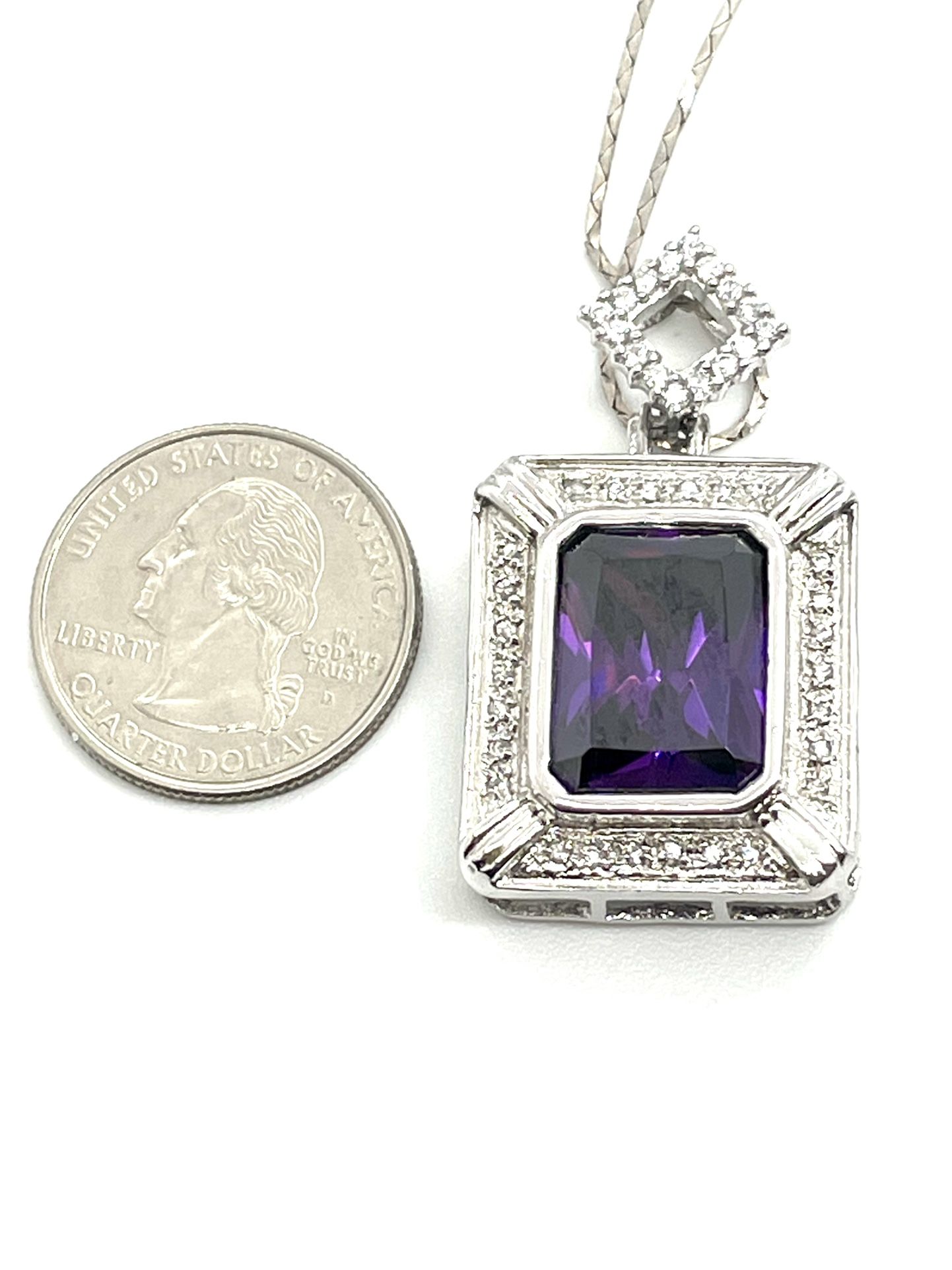 New Purple Crystal Necklace 