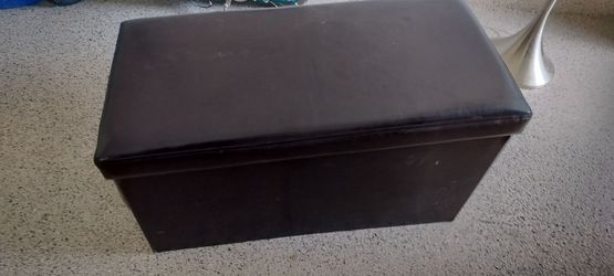 Black ottoman storage