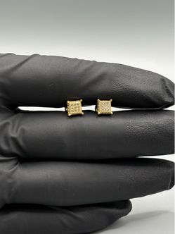VVS1 Moissanite Square Stud Earrings