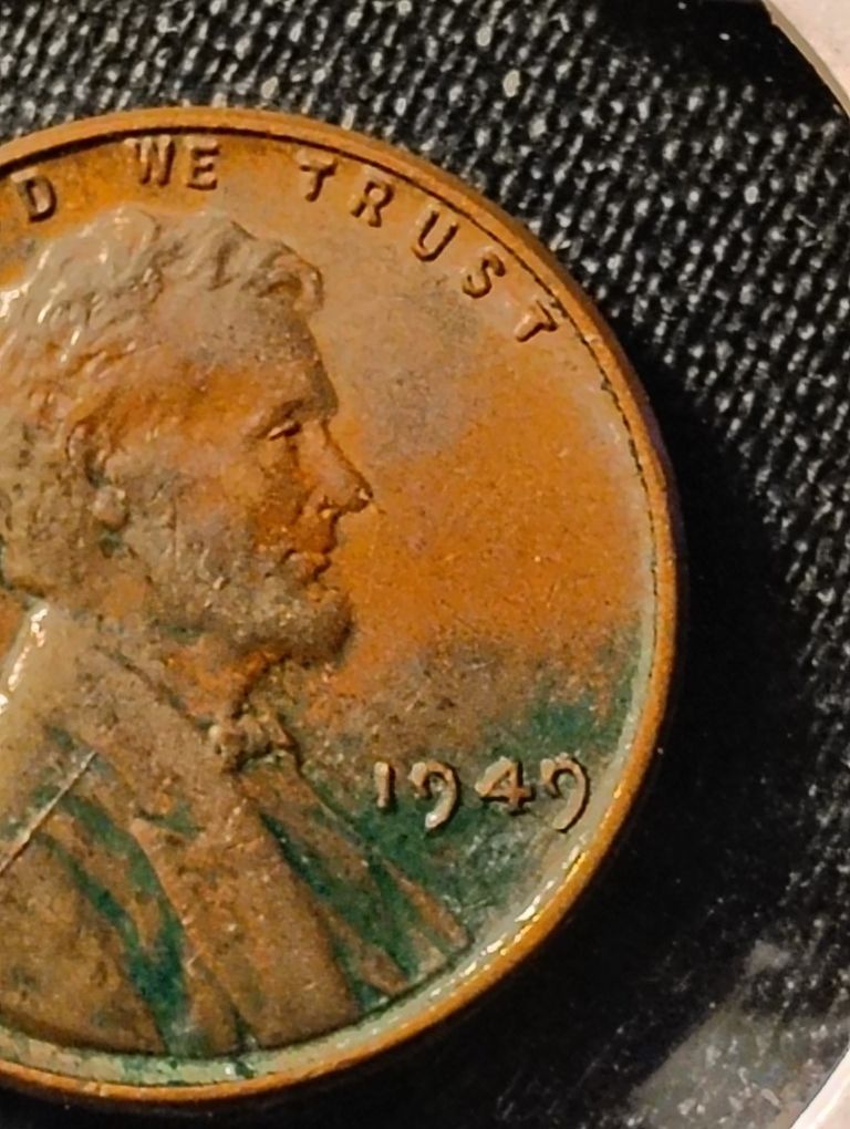 1949 Wheat Penny With Raised Die Crack