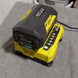 Ryobi 40v 6.0 ah Battery w/ 40v Rapid Charger
