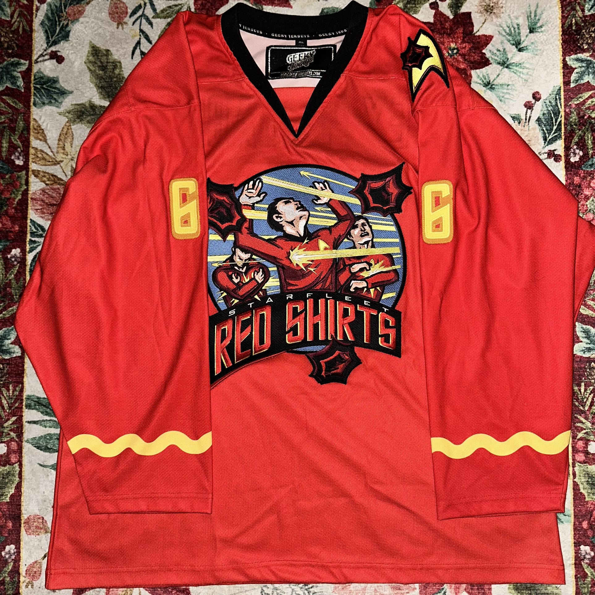 XL Geeky Jerseys Star Trek Starfleet Red Shirts Expendable #66