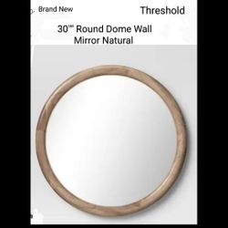 Brand New  30" Round Dome Wall Mirror Natural Threshold & Studio Mc Gee