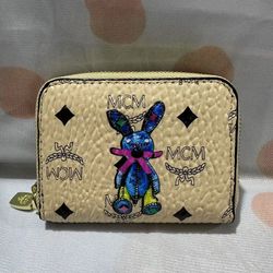 MCM Rabbit Zip Around Wallet in Visetos 