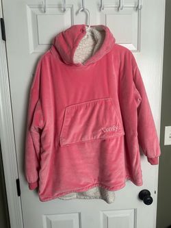 The Comfy Jr blanket sweatshirt in pink - ages 10 and under. One size fits most