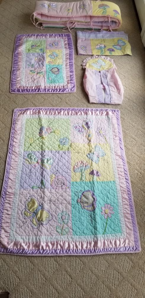 Kidsline Gossamer Wings 7 Piece Crib Bedding Set