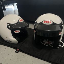 2 Bell Helmet 59 Med And 62 XLG